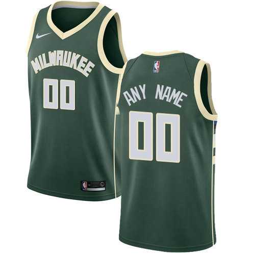 Men & Youth Customized Milwaukee Bucks Swingman Green Road Nike Icon Edition Jersey